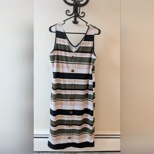 No Boundaries sleeveless button striped dress. Size XXL juniors